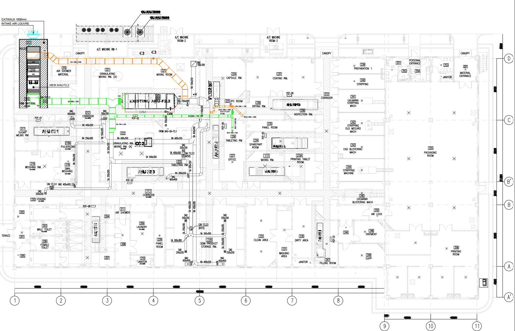 Ducting layout